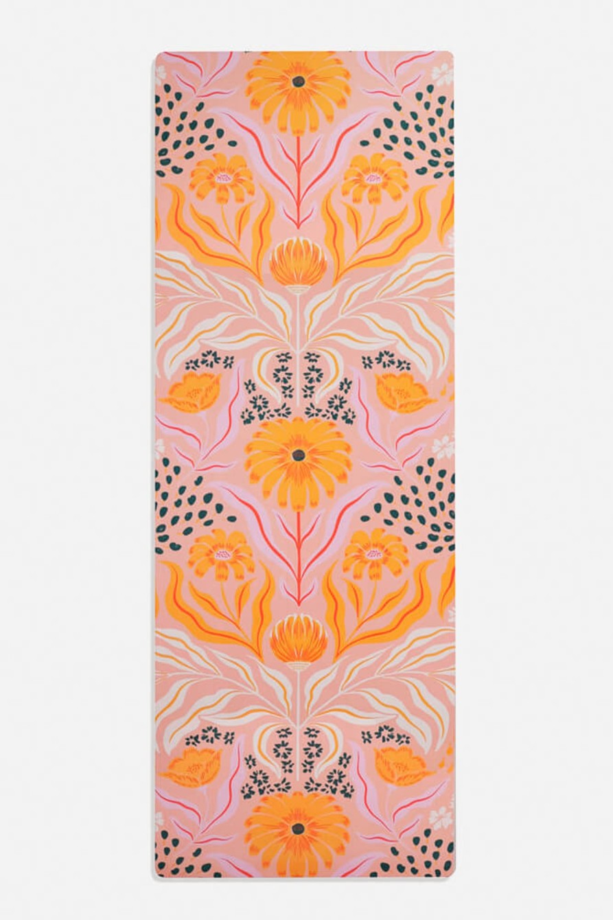 Workout POPFLEX | Cloudcushion Vegan Suede Yoga Mat - Mandarin Hypnosis 0.5" Thick