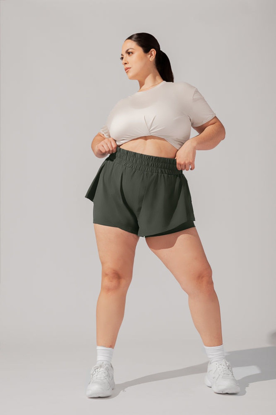 Bottoms POPFLEX | High Waisted Supershort - Forestwood