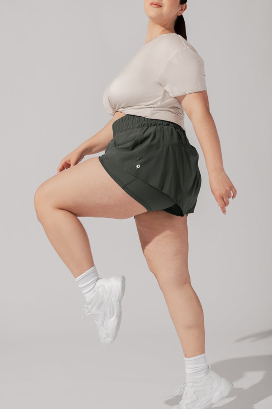 Bottoms POPFLEX | High Waisted Supershort - Forestwood