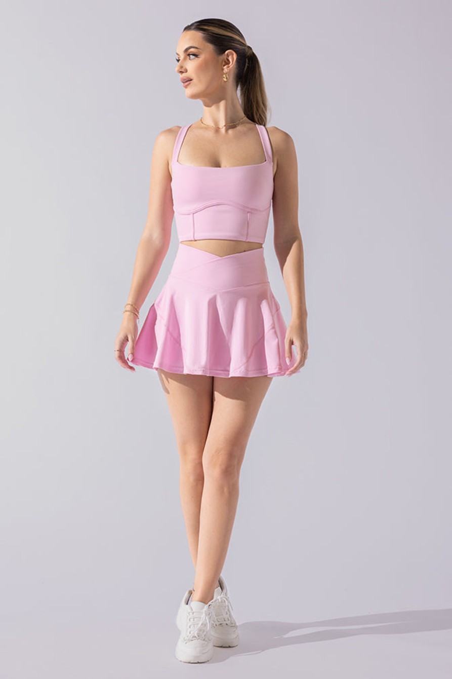 Bottoms POPFLEX | Crisscross Hourglass® Twirl Skort - Bubblegum