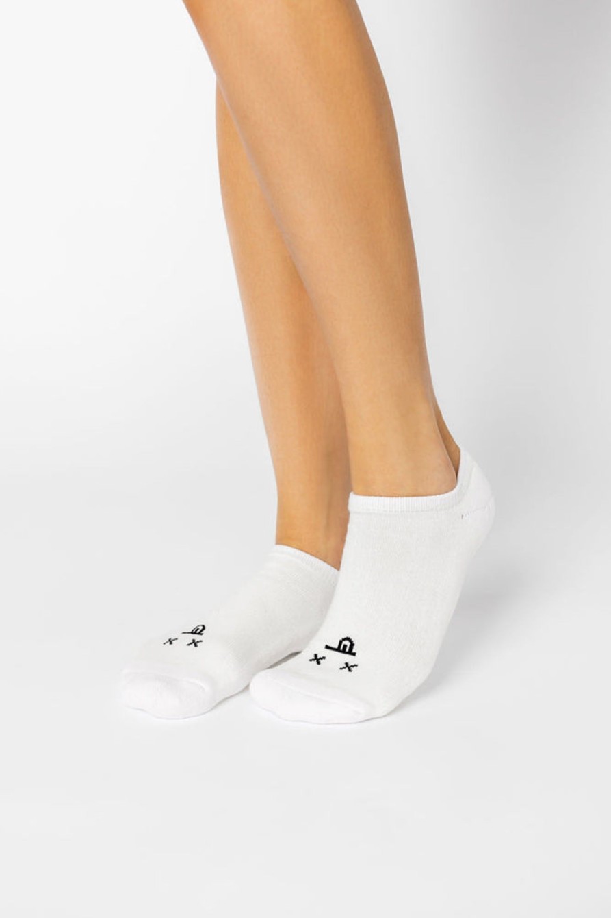 Accessories POPFLEX | Dead Face Low Rise Socks - White