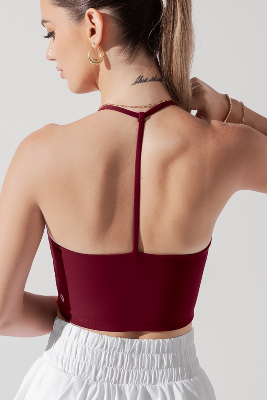 Tops POPFLEX | Flexy Crop Top - Crimson