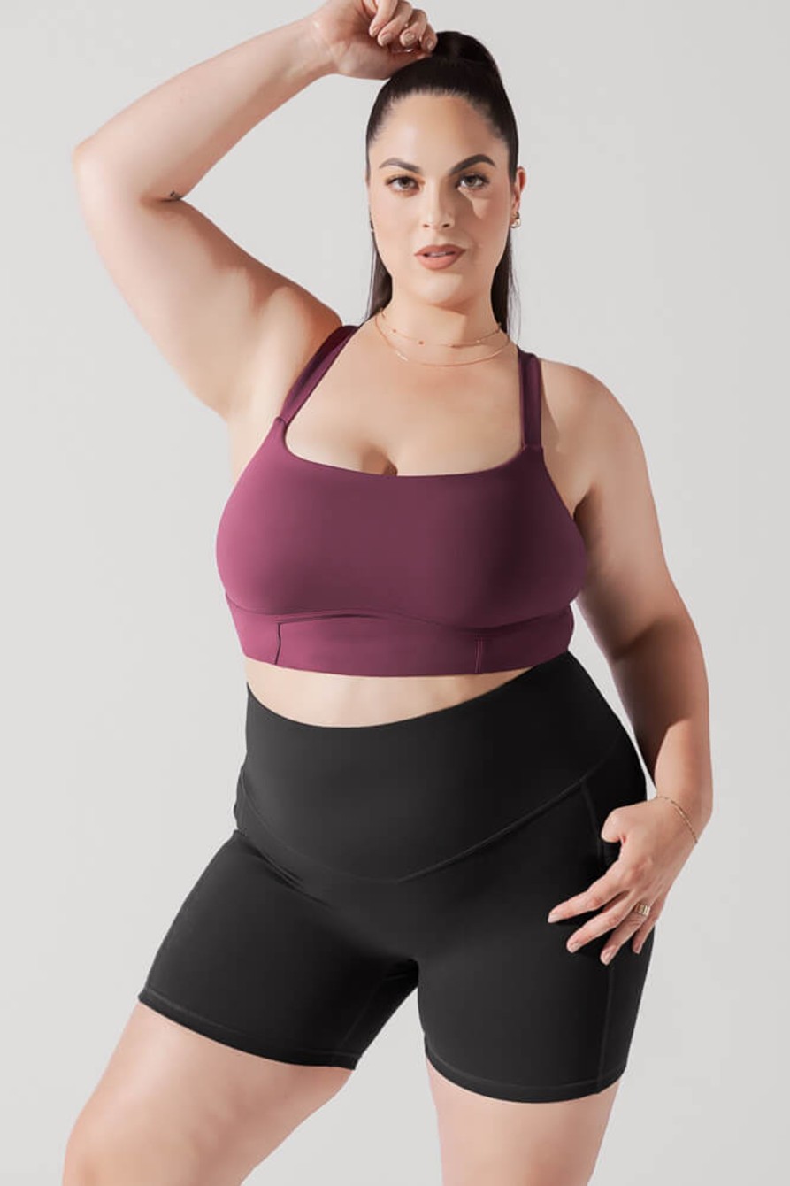 Tops POPFLEX | Daphne Corset Crop Top - Plum