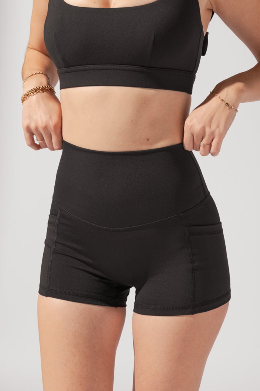 Bottoms POPFLEX | Supersculpt Booty Short (Soft Touch) - Black