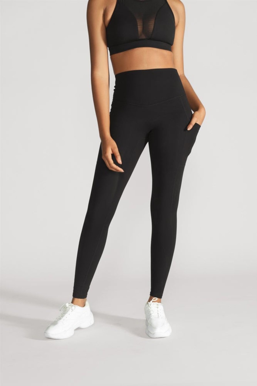 Bottoms POPFLEX | Supersculpt Leggings With Pockets (Soft Touch)- Black