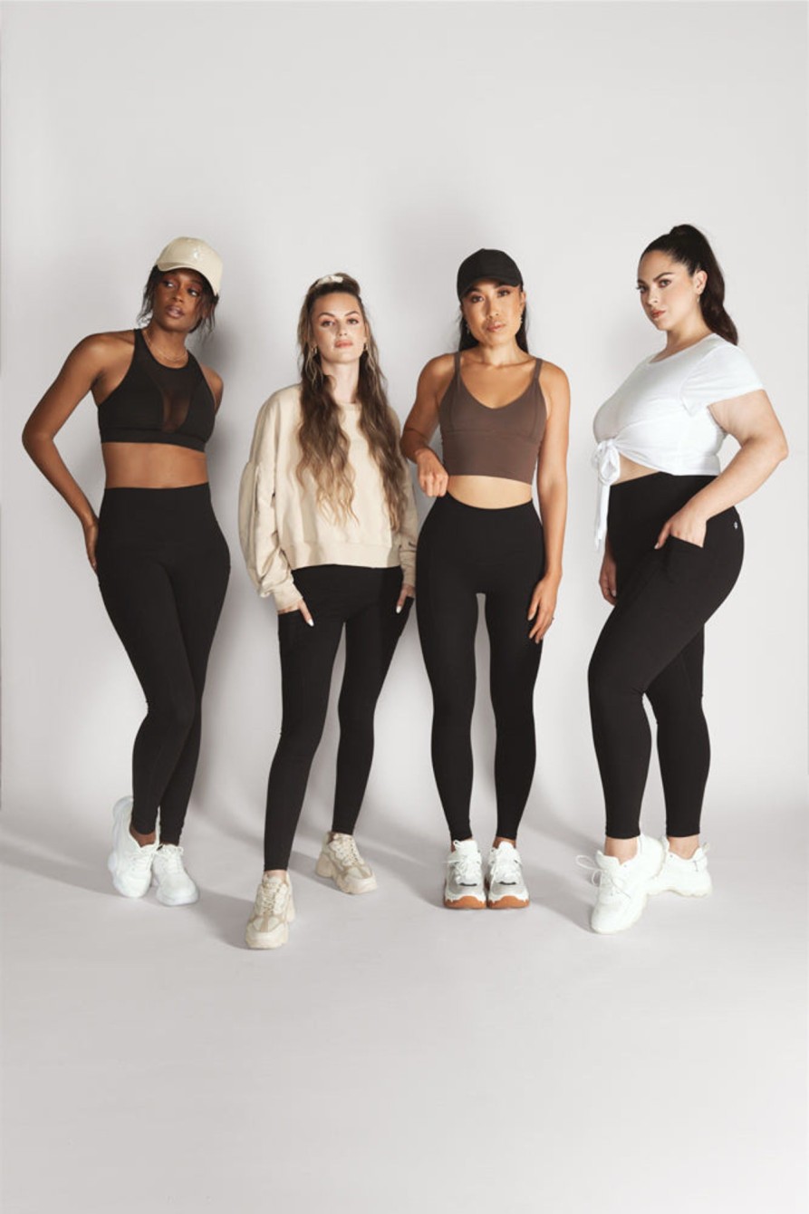 Bottoms POPFLEX | Supersculpt Leggings With Pockets (Soft Touch)- Black