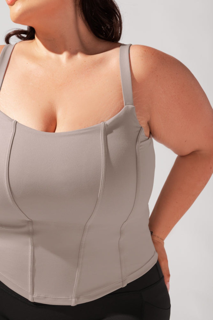 Tops POPFLEX | Corset Cami - Smoky Taupe