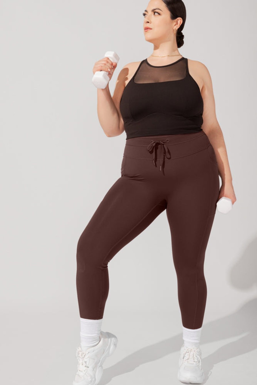 Bottoms POPFLEX | Cargo Leggings With Pockets (Pet Hair Resistant) - French Roast