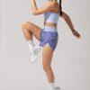 Bottoms POPFLEX | Cadence High Waist Mesh Run Short With Pockets - Periwinkle