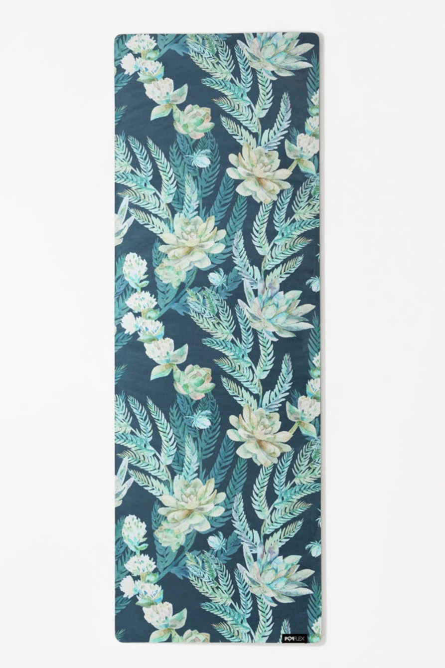 Workout POPFLEX | Vegan Suede Yoga Mat - Flourishing Foliage