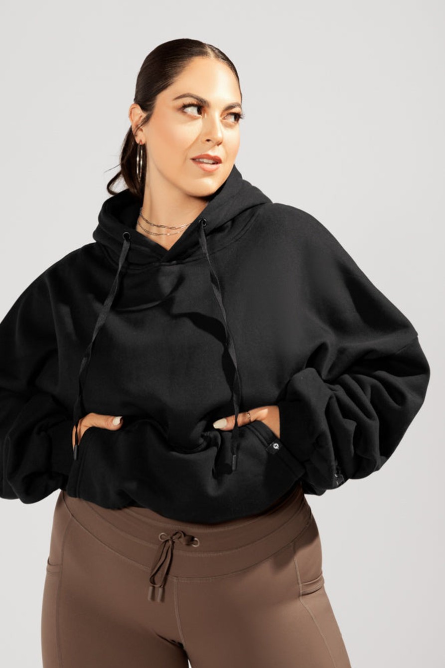 Tops POPFLEX | Pullover Cloud Hoodie - Black