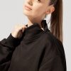 Tops POPFLEX | Uptown Mockneck Sweatshirt - Black