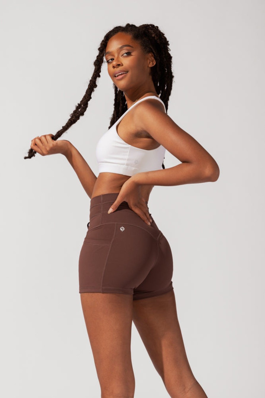 Bottoms POPFLEX | Cargo Booty Short With Pockets (Pet Hair Resistant) - Carob