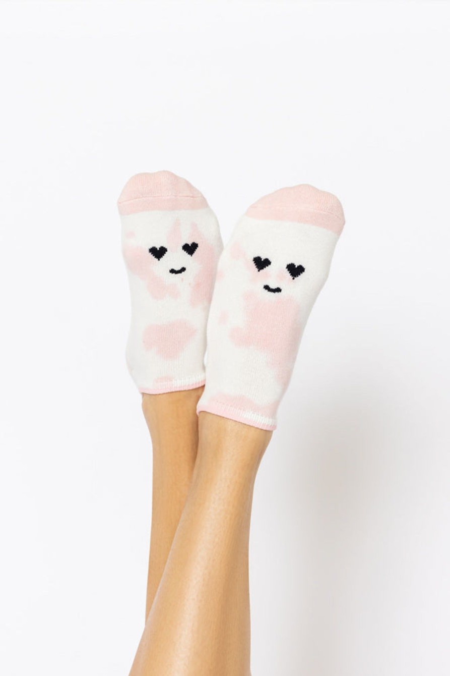 Accessories POPFLEX | Heart Eyes Low Rise Socks - Pink Tie Dye