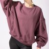 Tops POPFLEX | The Brunch Oversized Sweater For Women, Loose Comfortable Fit With Pockets - Merlot S/M