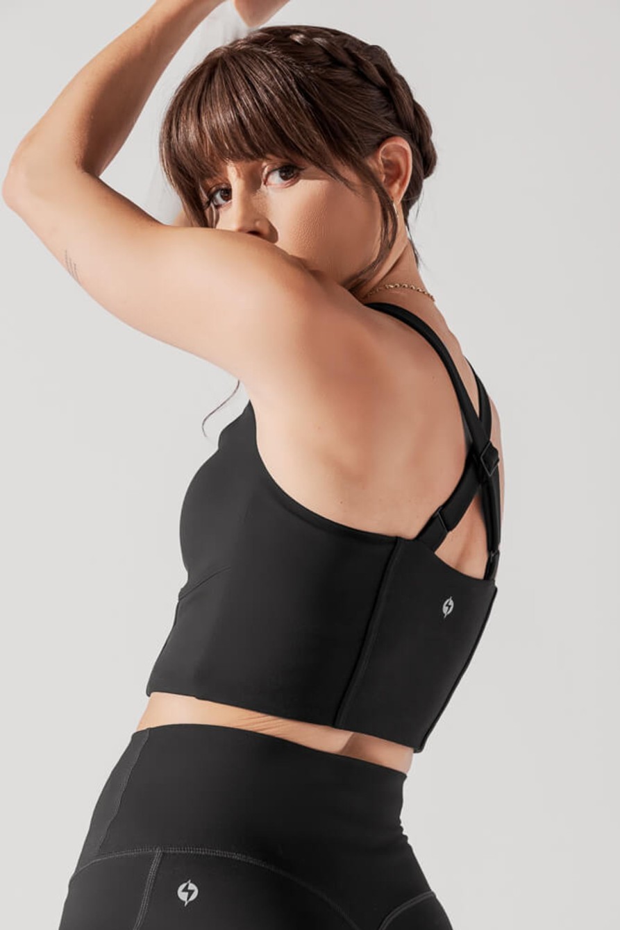 Tops POPFLEX | Daphne Corset Crop Top - Black