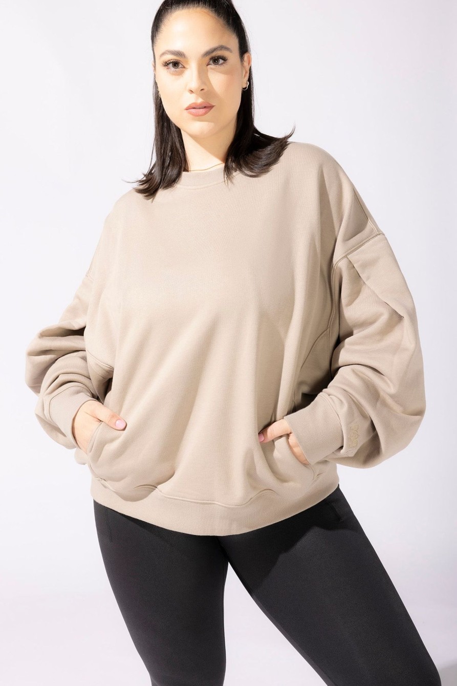 Tops POPFLEX | Brunch Sweater - Warm Taupe