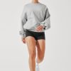 Tops POPFLEX | Cloud Crewneck Sweater - Heather Grey