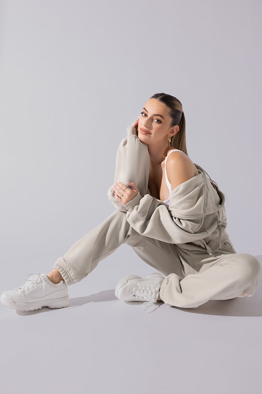 Bottoms POPFLEX | Cloud Rollover Sweatpant - Seashell