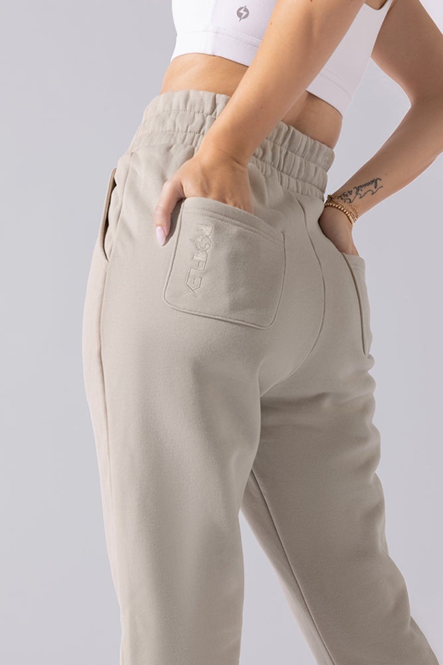 Bottoms POPFLEX | Cloud Rollover Sweatpant - Seashell