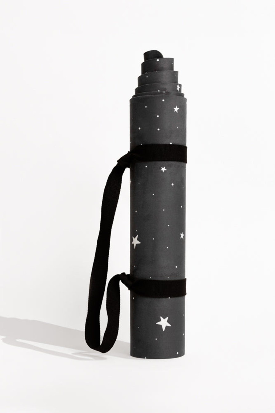 Workout POPFLEX | Vegan Suede Yoga Mat - Black Starry