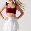 Tops POPFLEX | Romance Ruffle Bra - Crimson