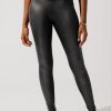 Bottoms POPFLEX | Crisscross Hourglass® Leggings With Pockets In Vegan Stretch Leather (