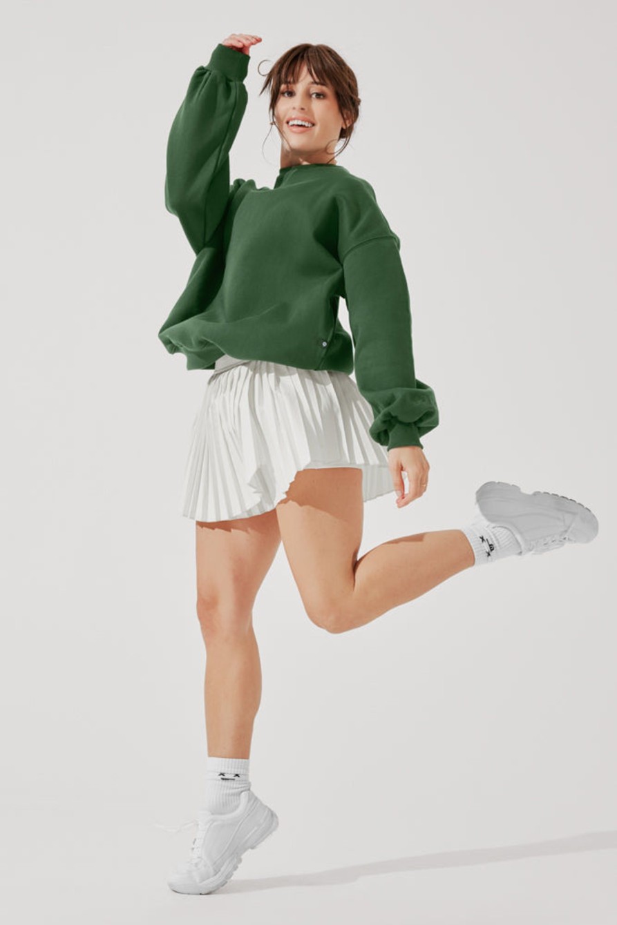 Tops POPFLEX | Cloud Crewneck Sweater - Fern Green