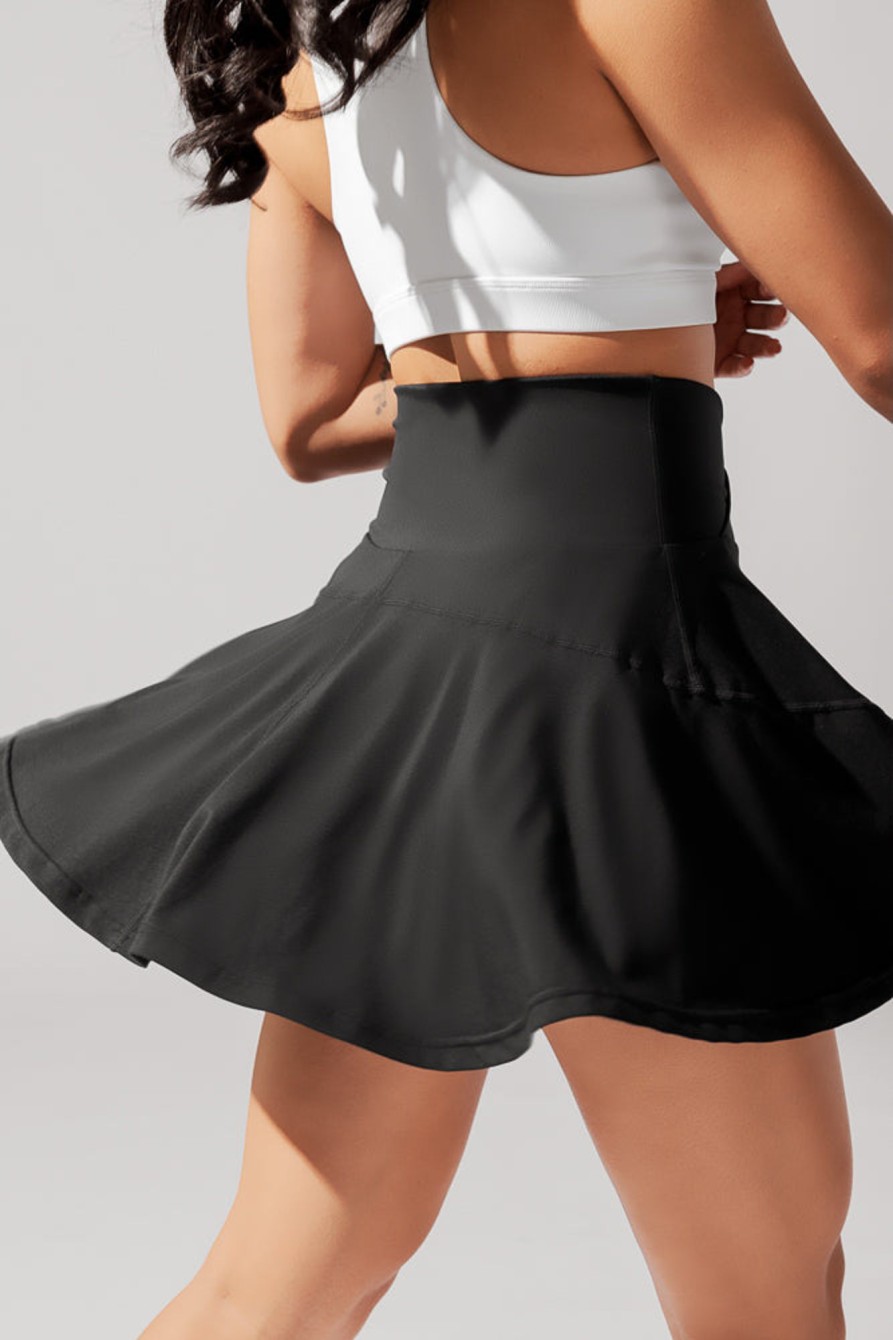 Bottoms POPFLEX | Crisscross Hourglass® Twirl Skort - Black