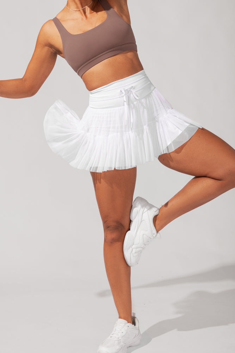 Bottoms POPFLEX | Pirouette Tiered Skort - Cool White