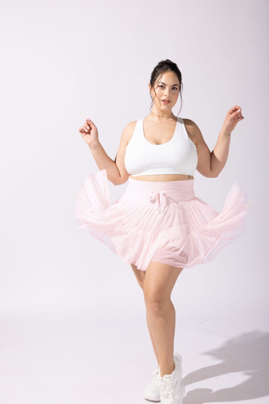 Bottoms POPFLEX | Pirouette Tiered Skort - Tutu Pink