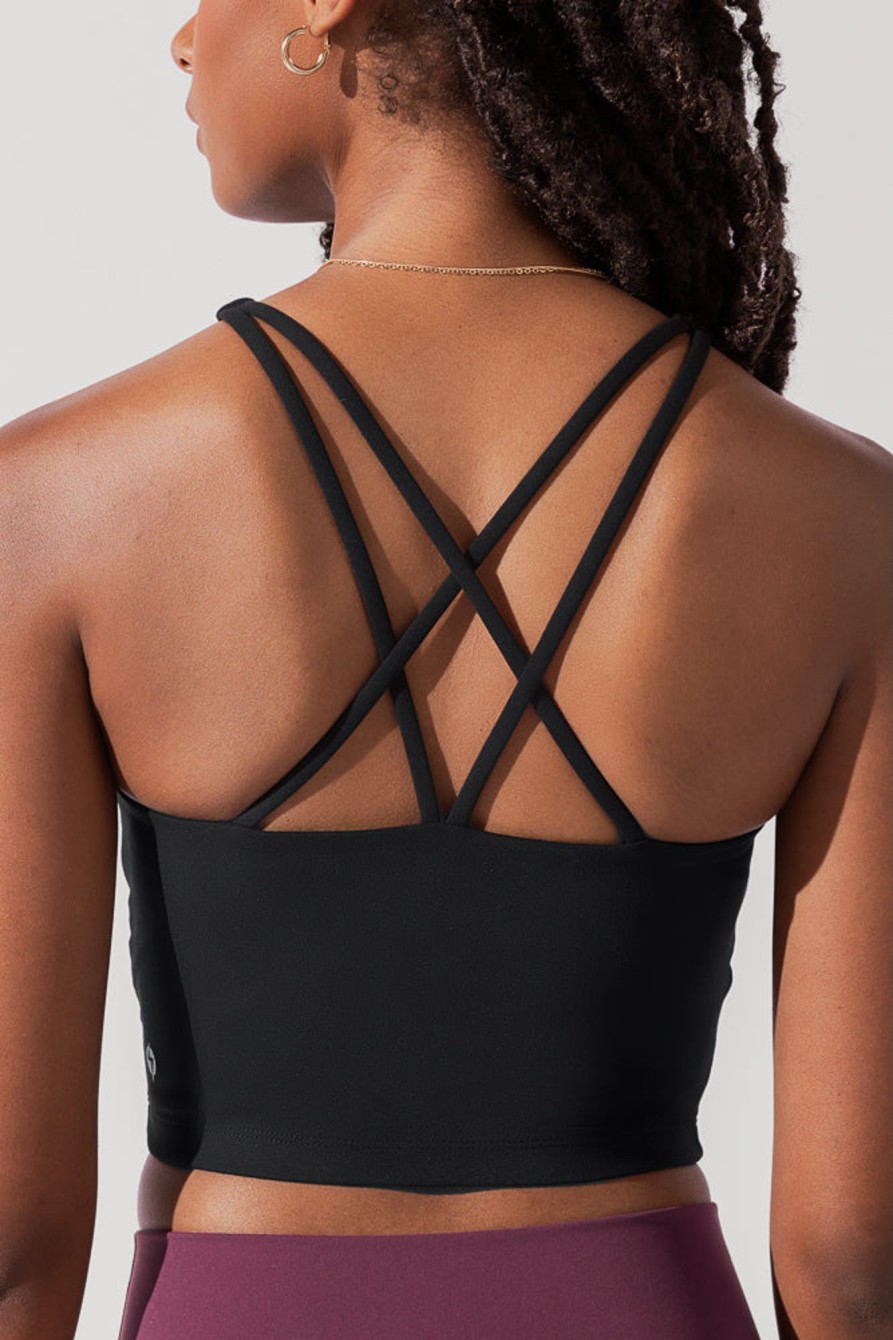 Tops POPFLEX | Cleo Corset Crop Bralette - Black