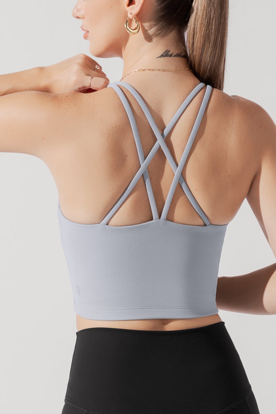 Tops POPFLEX | Cleo Corset Crop Bralette - Blue Stone