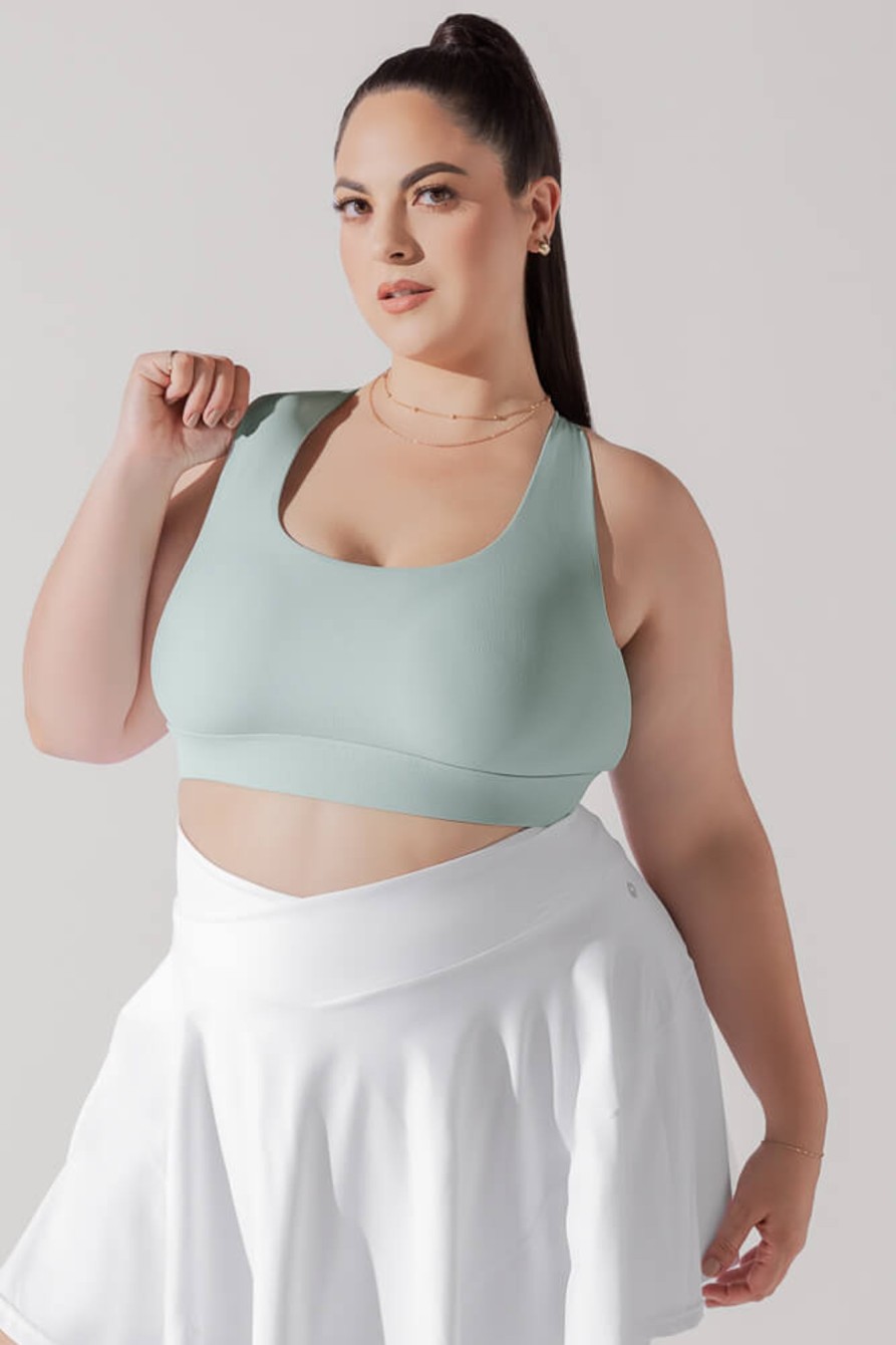 Tops POPFLEX | Adventure Scoop Bra (Ribbed) - Seafoam