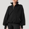 Tops POPFLEX | Ooey Gooey Half Zip Sweater - Black