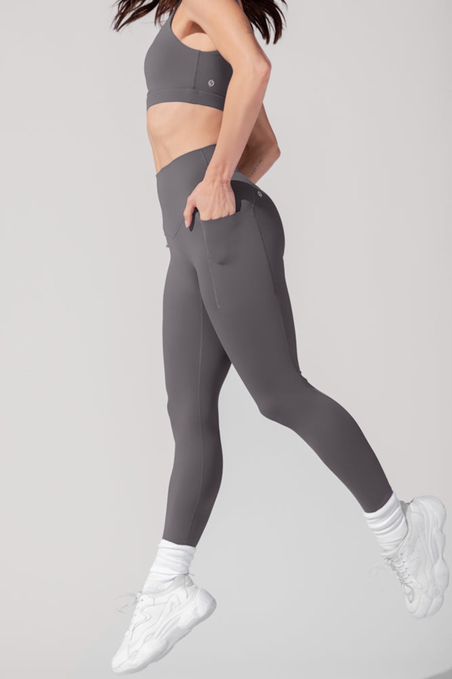 Bottoms POPFLEX | Supersculpt Leggings With Pockets (Pet Hair Resistant) - Slate