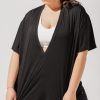 Tops POPFLEX | Daring Deep V Tee - Black