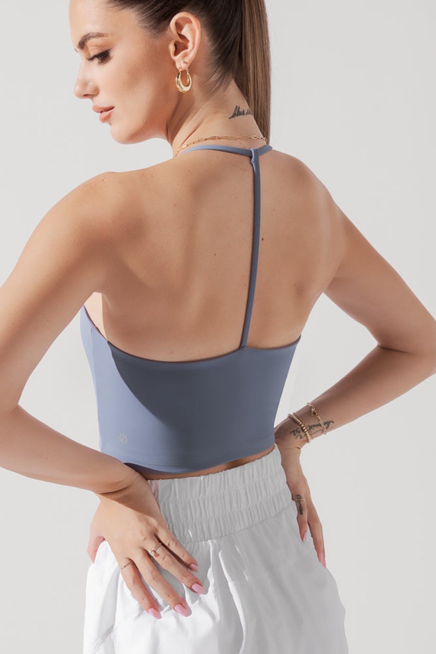 Tops POPFLEX | Flexy Crop Top - Blue Mist