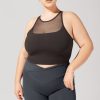 Tops POPFLEX | Celeste Mesh Crop Bralette - Black