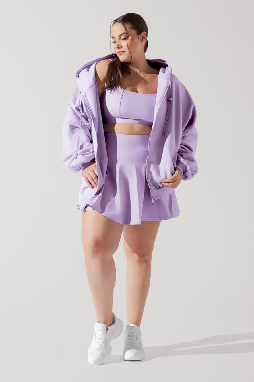 Tops POPFLEX | Zip Cloud Hoodie - Digital Lavender