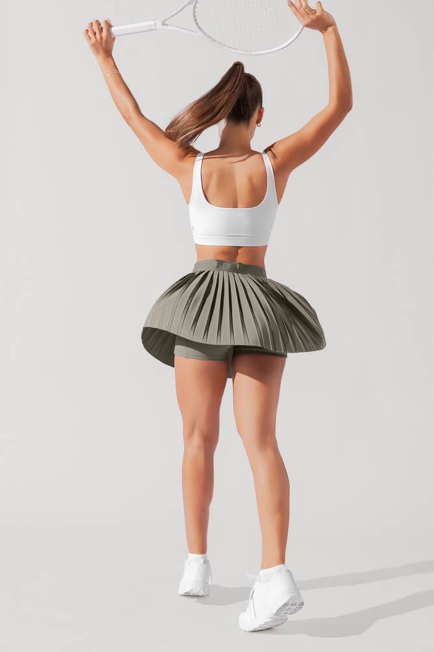 Bottoms POPFLEX | Ace 'Em Pleated Skort - Rustic Olive