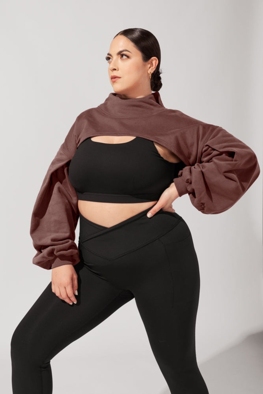 Tops POPFLEX | Mockneck Shruggie - Cocoa Rose