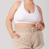 Bottoms POPFLEX | Faux Sherpa Short With Pockets - Taupe