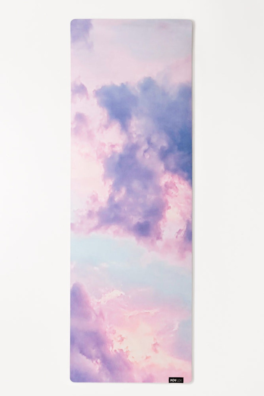 Workout POPFLEX | Vegan Suede Yoga Mat - Heart In The Clouds