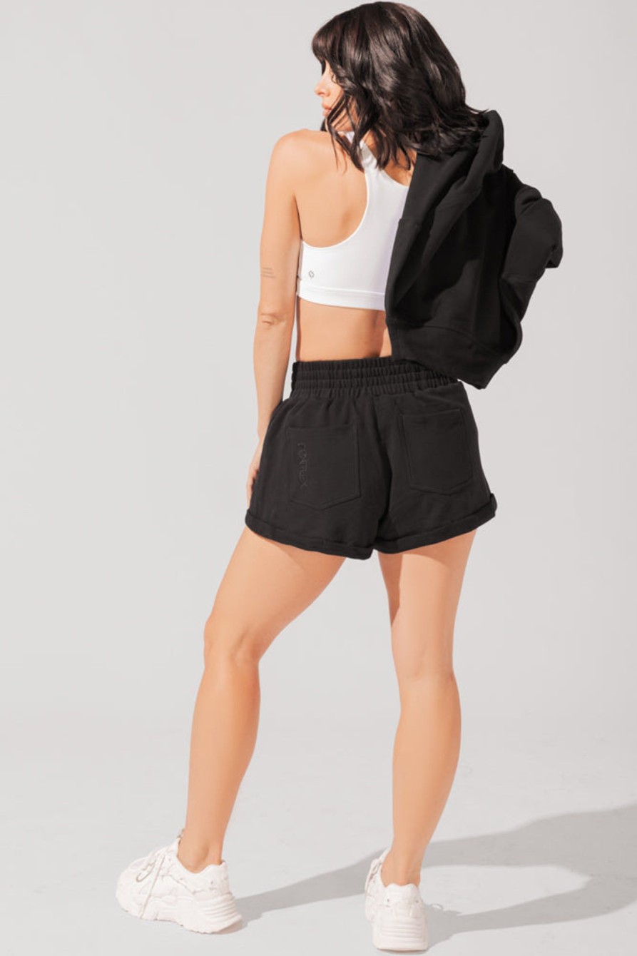 Bottoms POPFLEX | Ooey Gooey Lounge Shorts With Pockets- Black