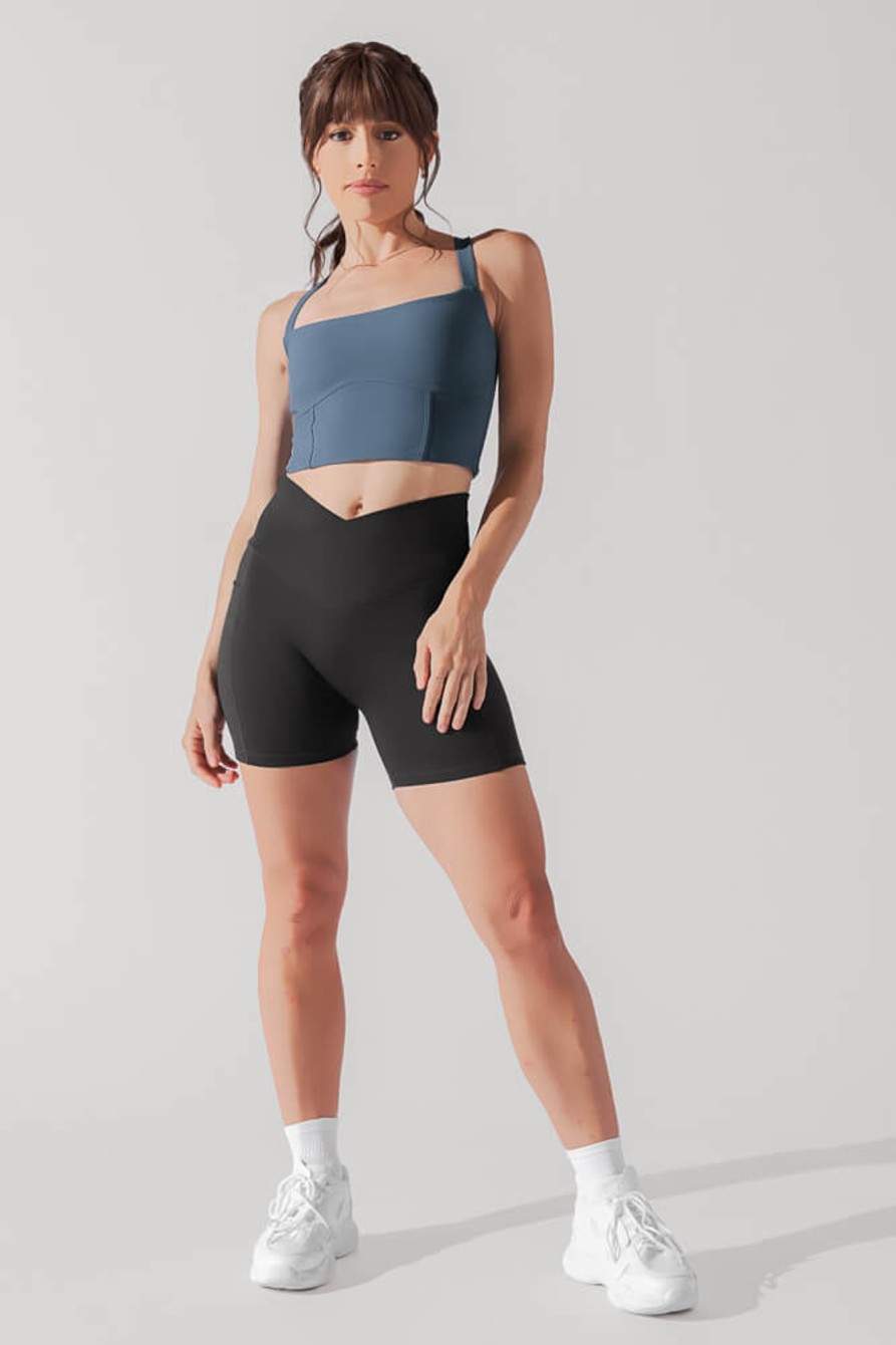 Tops POPFLEX | Daphne Corset Crop Top - Indigo Teal