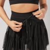 Bottoms POPFLEX | Pirouette Tiered Skort - Black