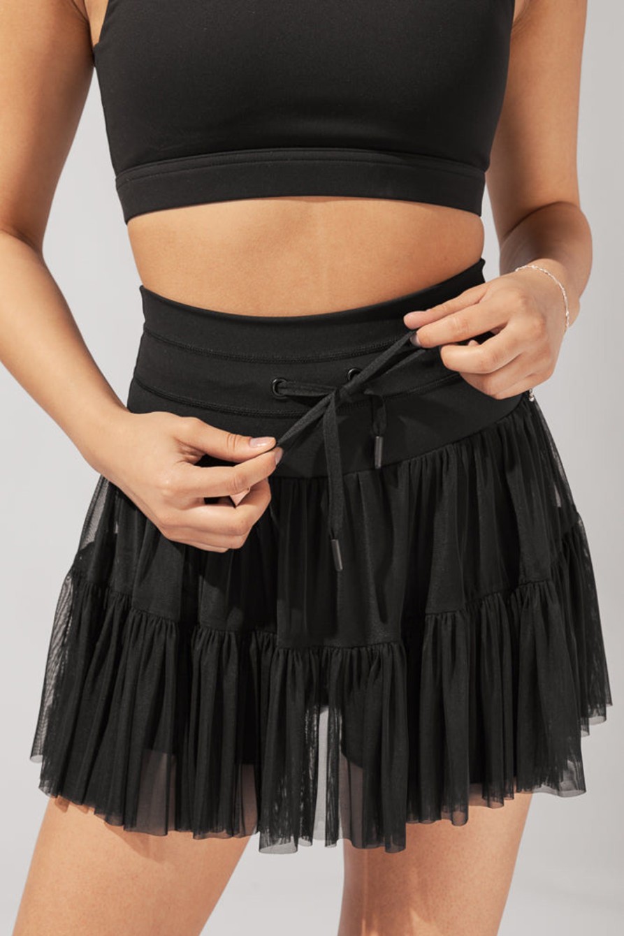 Bottoms POPFLEX | Pirouette Tiered Skort - Black