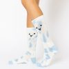 Accessories POPFLEX | Silly Face Mid-Calf Gym Socks - Blue Tie Dye