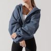 Tops POPFLEX | Zip Cloud Hoodie - Blue Steel